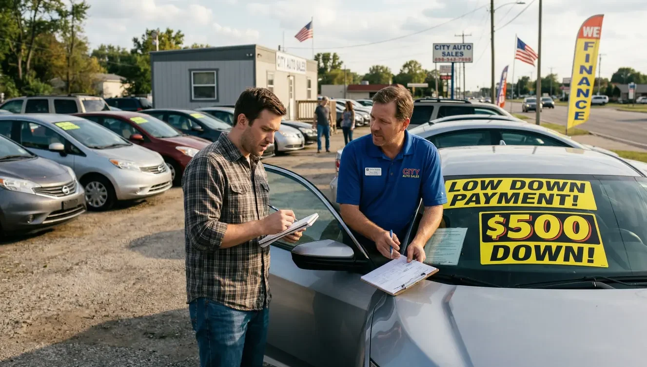 Looking at a low down payment used car? Learn the key questions to ask before you commit so you can avoid payment surprises.